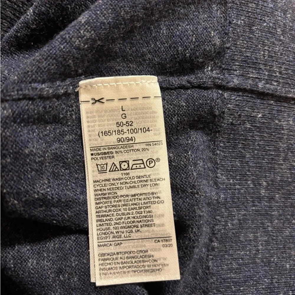 GAP Men's Crewneck Sweater - Burgundy, Gray, and Navy